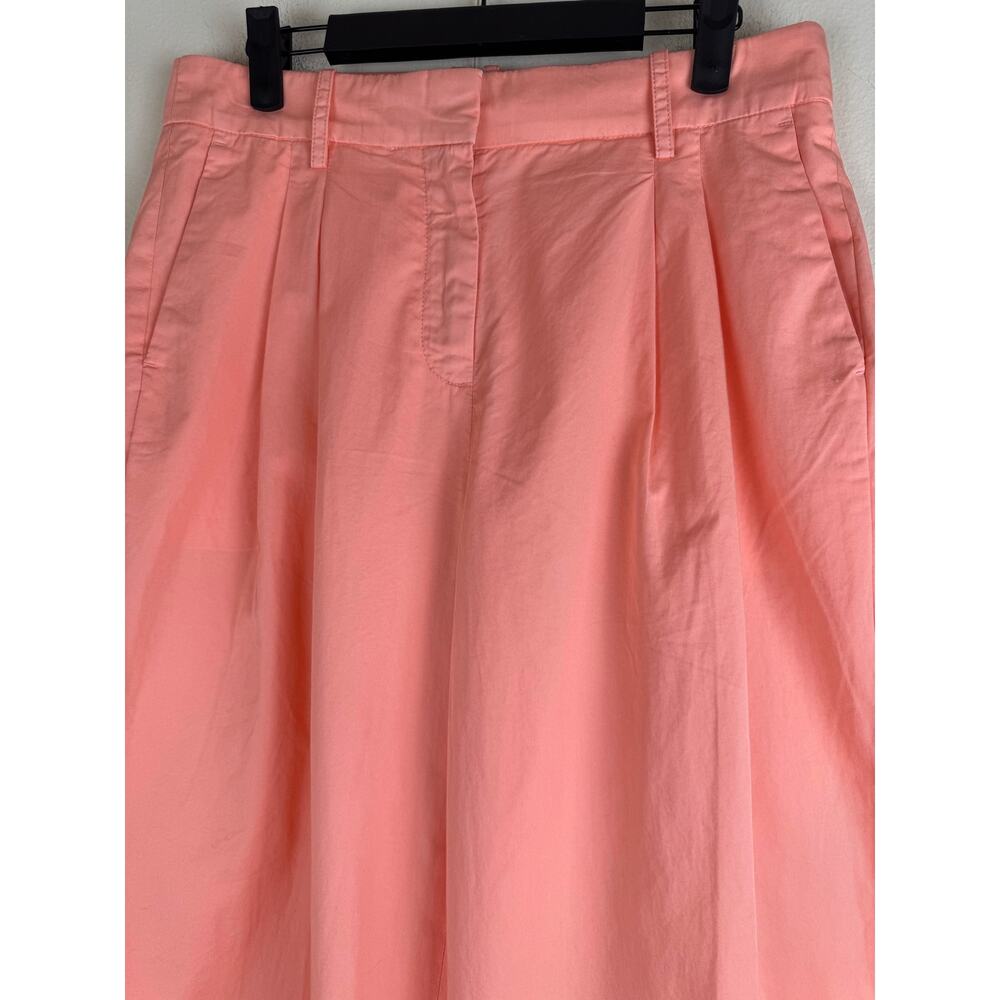 NWT J.Crew Essential Wide Leg Poplin Pants Peony 6 - Picture 7 of 14